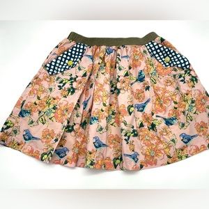 Matilda Jane Makayla 435 Skirt SZ 12 beautiful flowers and song birds worn once